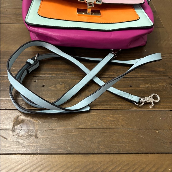 Betsey Johnson Color Block Faux Lesther Crossbody